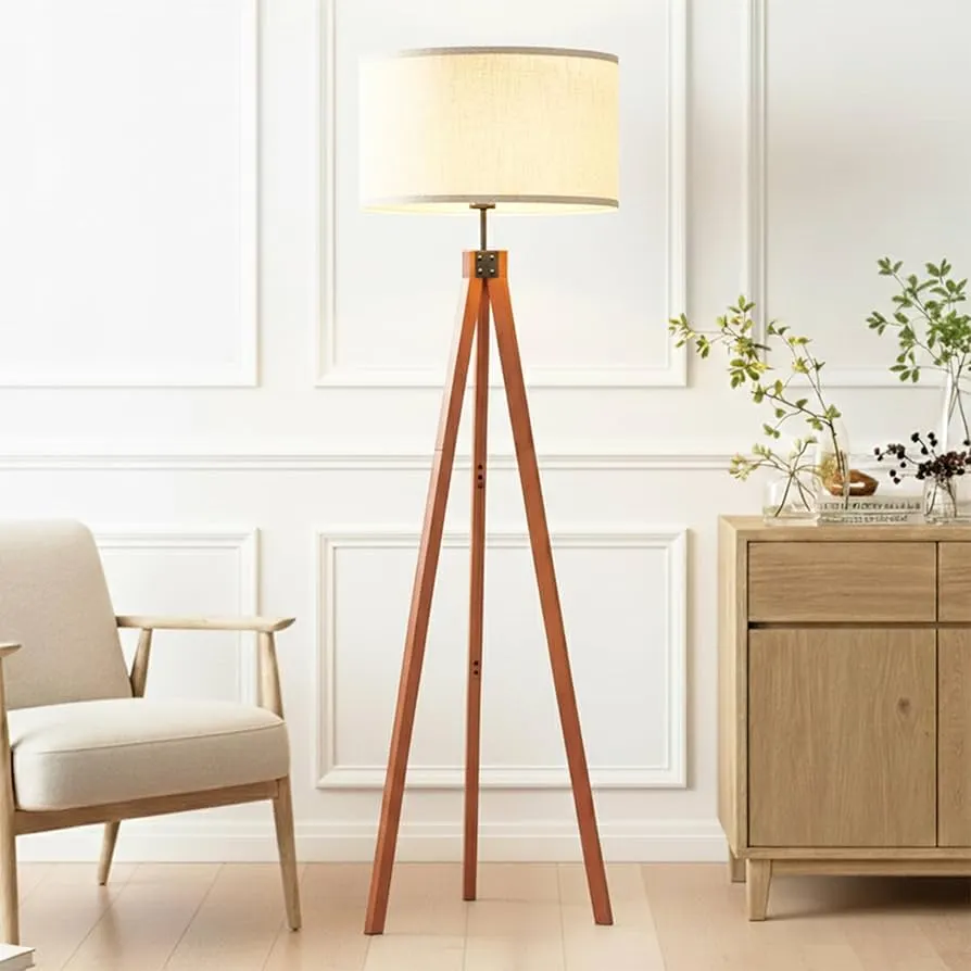Driepoot Vloerlamp Hout